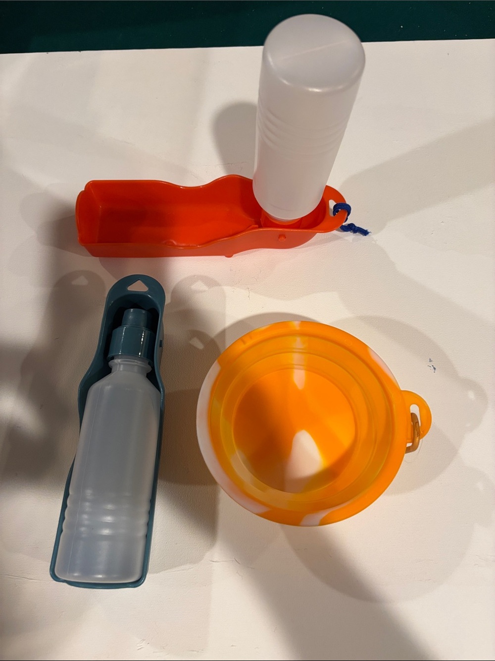 Portable Orange Collapsible Pet Bowl & Travel Water Bottle Set